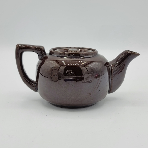 Japanese Dark Glaze Stoneware Tea for One Teapot 1940s-1950s Mid-Century Vintage - Picture 1 of 8